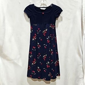 VINTAGE GIRL'S DRESS, Jonathan Martin Kids, Navy, Black Cherry  Size 10/12, Maxi